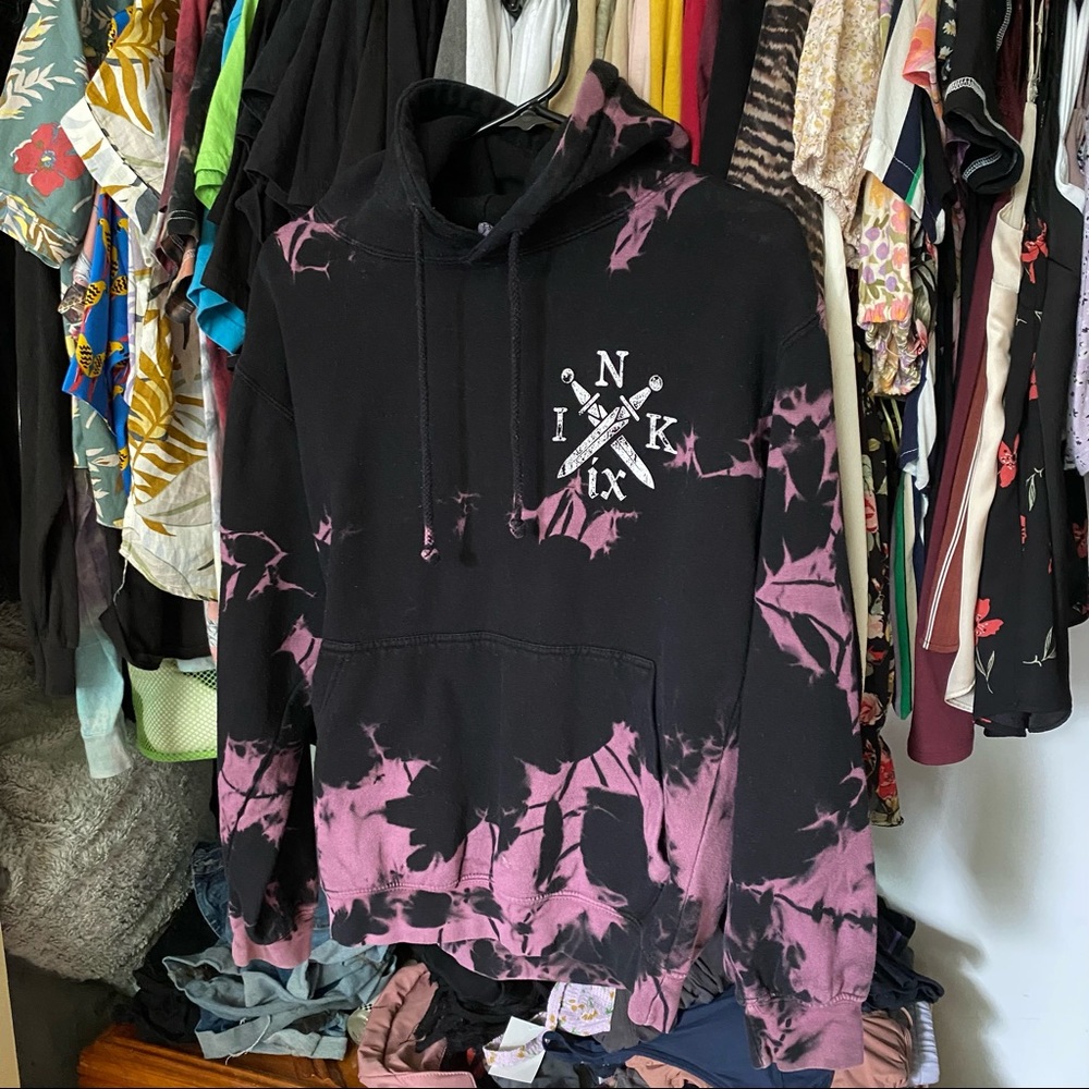 COPY - Ice Nine Kills Acid wash purple hoodie // small
